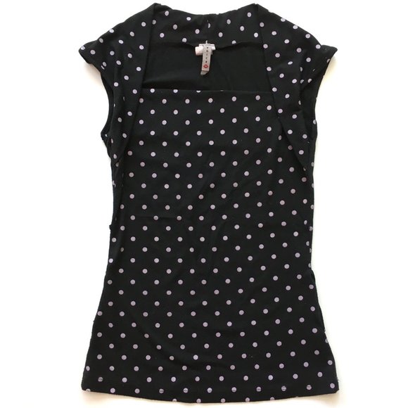 Voice Tops - *3/$30* Voice Black Polka Dot Blouse (DONATING SOON)